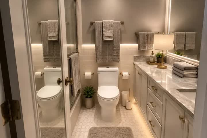 Sparkling clean bathroom