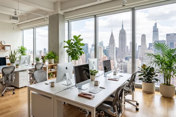 Clean, bright office