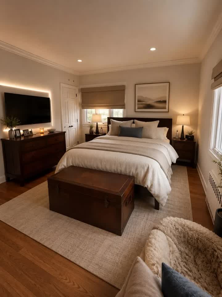 Bedroom cleaned by Eva Pro Cleaning