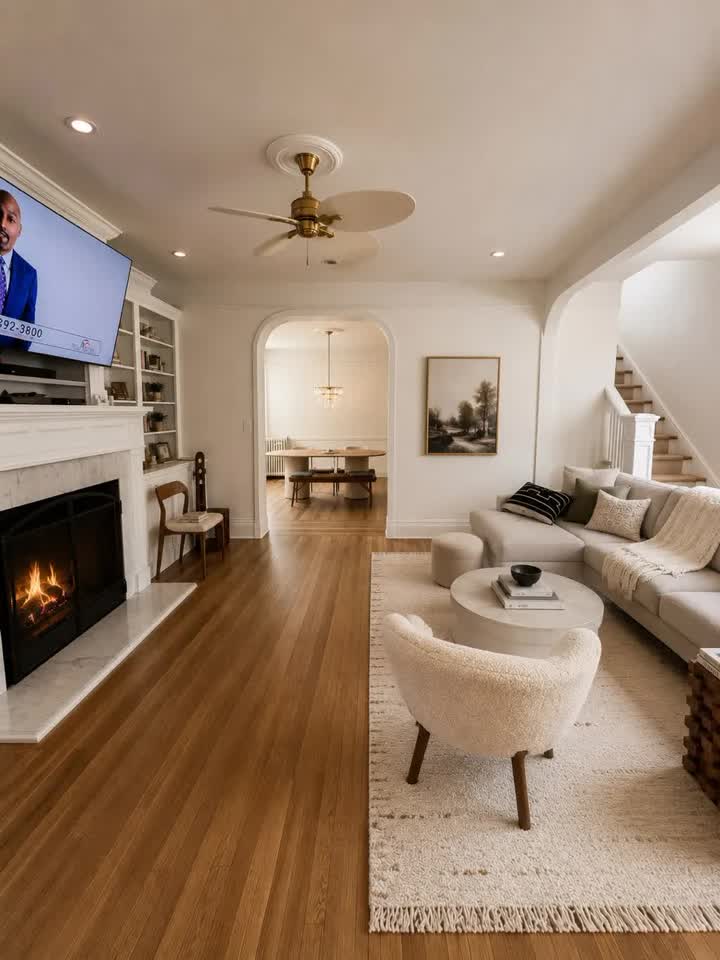 Living room cleaned by Eva Pro Cleaning