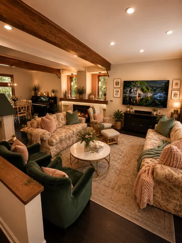 Family room cleaned by Eva Pro Cleaning