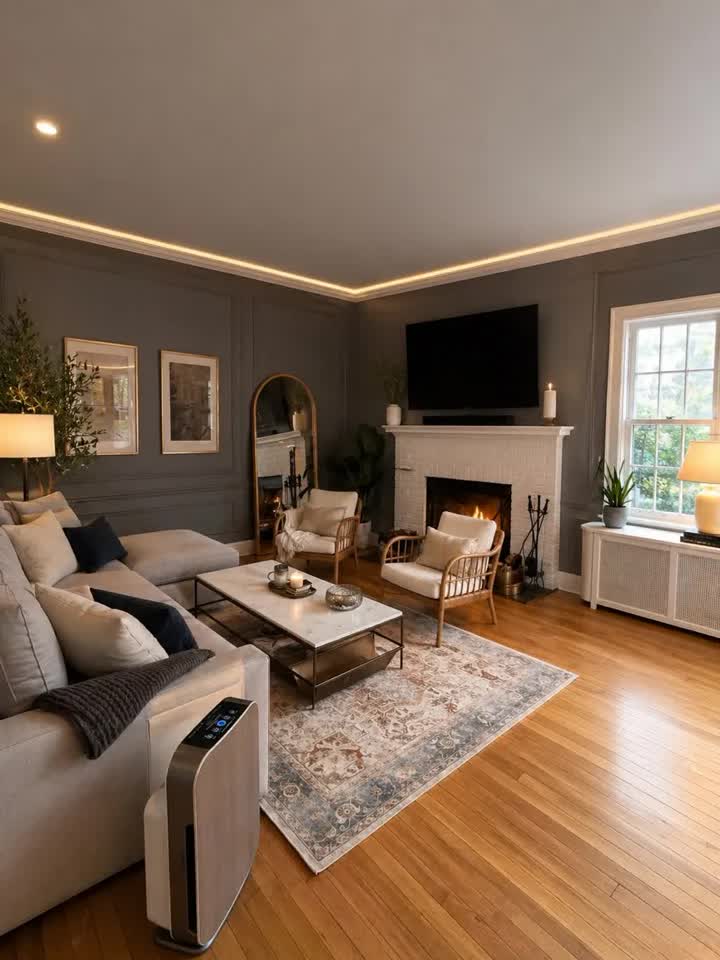 Living room cleaned by Eva Pro Cleaning